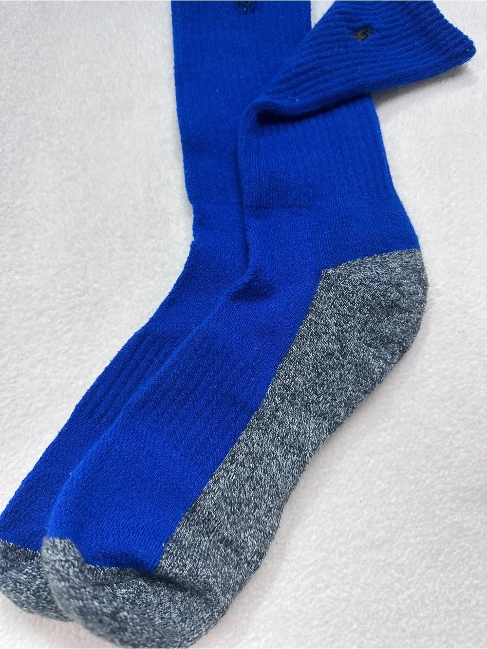 Polo by Ralph Lauren Royal Blue Crew Socks with Gray Heel and Toe